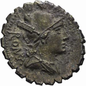 Repubblica Romana - GENS POBLICIA, DENARIO SERRATO, Emissione: 80 a.C.