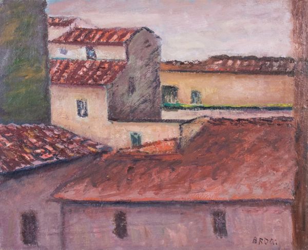 Tetti dallo studio  - Asta Parade II - Dipinti e Disegni del XIX e XX secolo - Associazione Nazionale - Case d'Asta italiane