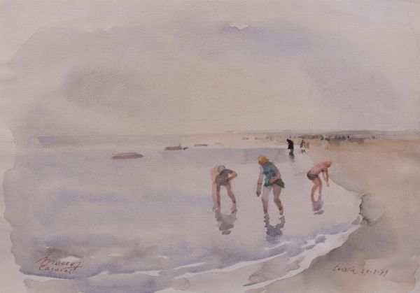 Raccolta dei crostacei  - Asta Parade II - Dipinti e Disegni del XIX e XX secolo - Associazione Nazionale - Case d'Asta italiane