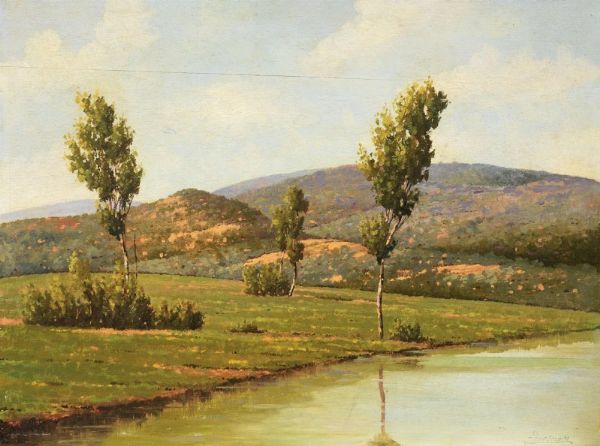 Paesaggio toscano  - Asta Parade II - Dipinti e Disegni del XIX e XX secolo - Associazione Nazionale - Case d'Asta italiane