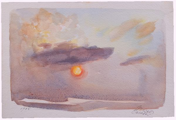 Sole con nube  - Asta Parade II - Dipinti e Disegni del XIX e XX secolo - Associazione Nazionale - Case d'Asta italiane