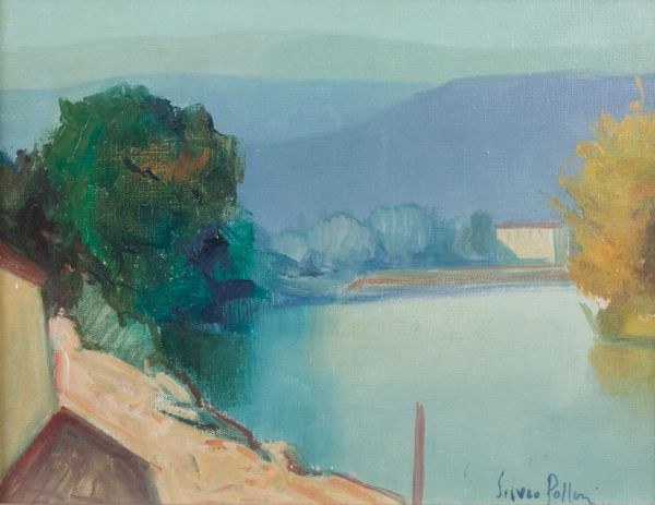 Veduta dell'Arno  - Asta Parade II - Dipinti e Disegni del XIX e XX secolo - Associazione Nazionale - Case d'Asta italiane