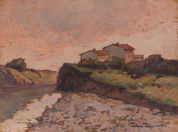 Casetta sul poggio  - Asta Parade II - Dipinti e Disegni del XIX e XX secolo - Associazione Nazionale - Case d'Asta italiane