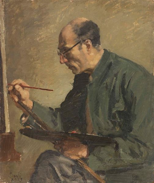 Ritratto del padre  - Asta Parade II - Dipinti e Disegni del XIX e XX secolo - Associazione Nazionale - Case d'Asta italiane