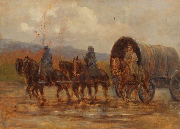 Carovana  - Asta Parade II - Dipinti e Disegni del XIX e XX secolo - Associazione Nazionale - Case d'Asta italiane