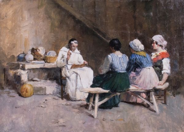 La lezione  - Asta Parade II - Dipinti e Disegni del XIX e XX secolo - Associazione Nazionale - Case d'Asta italiane