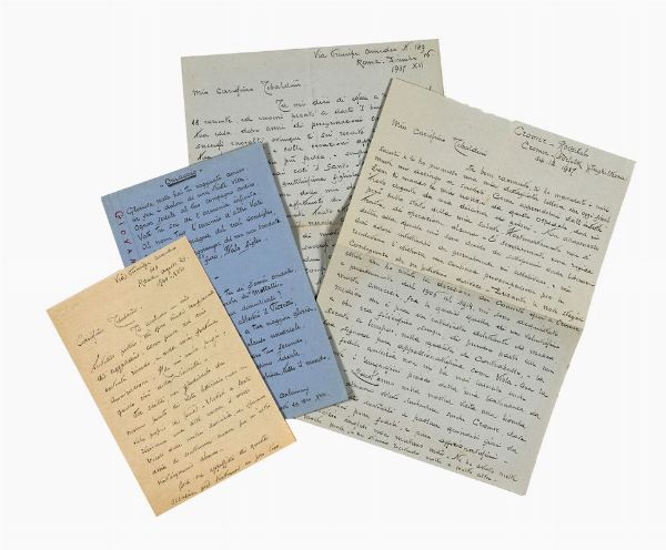 Raccolta di 195 tra lettere e biglietti autografi o con firme autografe di musicisti e musicologi e carte a loro afferenti.  - Asta Libri, autografi e manoscritti - Associazione Nazionale - Case d'Asta italiane