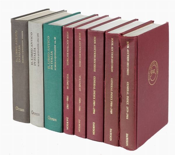 Lotto di 8 repertori di bibliologia in italiano e inglese.  - Asta Libri, autografi e manoscritti - Associazione Nazionale - Case d'Asta italiane