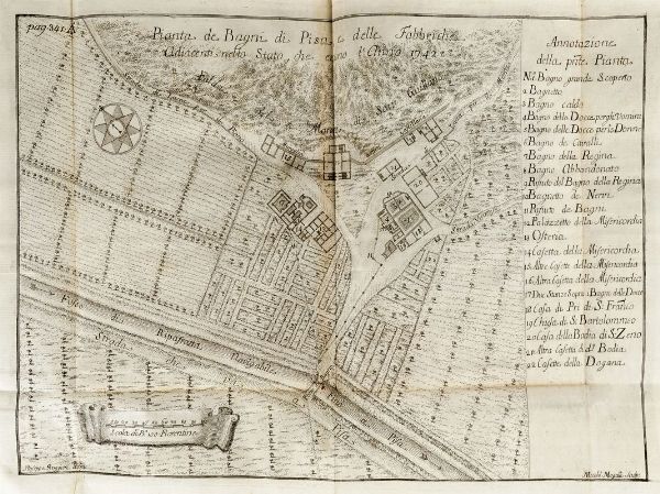 ANTONIO COCCHI : Dei Bagni di Pisa. Trattato.  - Asta Libri, autografi e manoscritti - Associazione Nazionale - Case d'Asta italiane