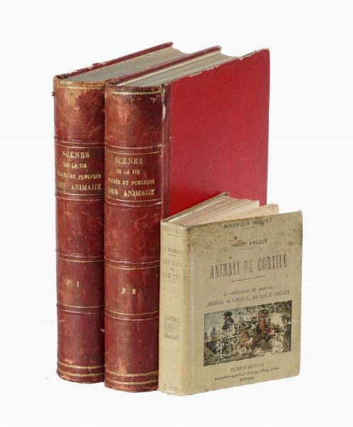 GRANDVILLE J.J. [PSEUD. DI GRARD JEAN IGNACE ISIDORE] : Scnes de la vie prive et publique des animaux [?] publies sous la direction de M. P.-J. Stahl...  - Asta Libri, autografi e manoscritti - Associazione Nazionale - Case d'Asta italiane