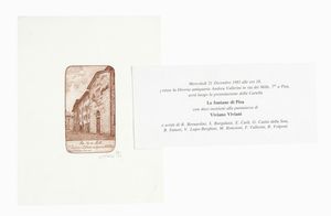 VIVIANO VIVIANI : Le fontane di Pisa.  - Asta Libri, autografi e manoscritti - Associazione Nazionale - Case d'Asta italiane
