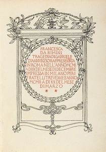 Gabriele D'Annunzio - Francesca da Rimini.