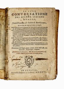 STEFANO GUAZZO - La civil conversatione [...] divisa in quattro libri.