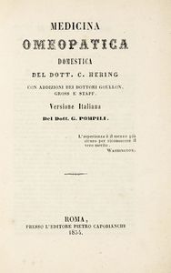 CONSTANTIN HERING - Medicina omeopatica domestica con addizioni...