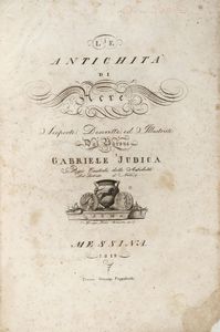GABRIELE JUDICA - Le antichit di Acre scoperte, descritte ed illustrate...