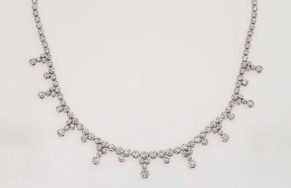 Girocollo con diamanti per ct 17,00 circa  - Asta Fine Jewels - Associazione Nazionale - Case d'Asta italiane