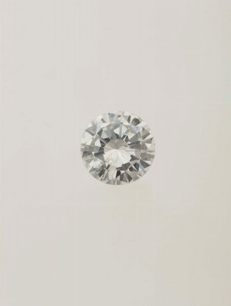 Solitaire taglio brillante di ct 4,06, colore G, caratteristiche interne P1  - Asta Fine Jewels - Associazione Nazionale - Case d'Asta italiane