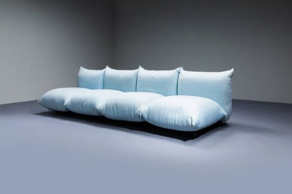 MARIO MARENCO : Divano e poltroncina mod. Marenco  - Asta Design - Associazione Nazionale - Case d'Asta italiane