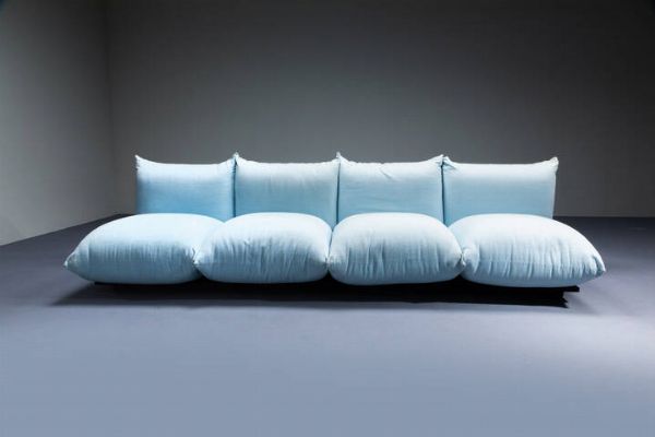 MARIO MARENCO : Divano e poltroncina mod. Marenco  - Asta Design - Associazione Nazionale - Case d'Asta italiane