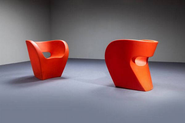 RON ARAD : Coppia di poltrone mod. Little Albert  - Asta Design - Associazione Nazionale - Case d'Asta italiane