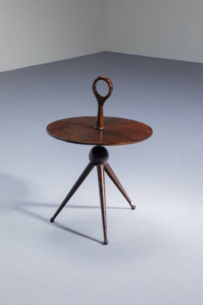 CESARE LACCA : Tavolino in legno di mogano. Anni '50 cm 60x42  - Asta Design - Associazione Nazionale - Case d'Asta italiane
