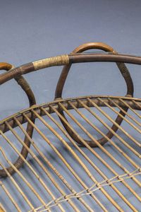 PRODUZIONE ITALIANA : Coppia di tavolini in bamboo. Anni '50 cm 38x84  - Asta Design - Associazione Nazionale - Case d'Asta italiane