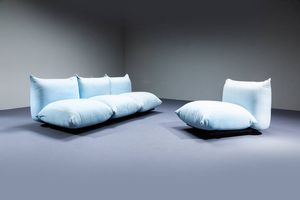 MARIO MARENCO : Divano e poltroncina mod. Marenco  - Asta Design - Associazione Nazionale - Case d'Asta italiane