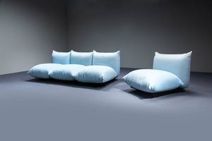 MARIO MARENCO : Divano e poltroncina mod. Marenco  - Asta Design - Associazione Nazionale - Case d'Asta italiane