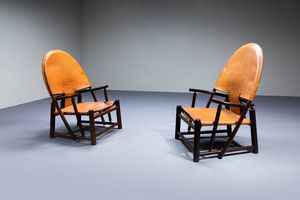 TOFFOLONI WHERTER E PALANGE PIETRO - Coppia poltrone Mod. Hoop Chair
