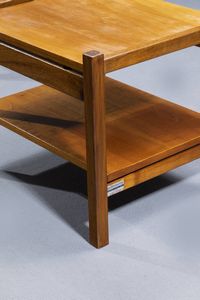 ETTORE SOTTSASS : Coppia di comodini in legno. Prod. Poltronova 1963 Etichetta del Produttore cm 38x38x45  - Asta Design - Associazione Nazionale - Case d'Asta italiane