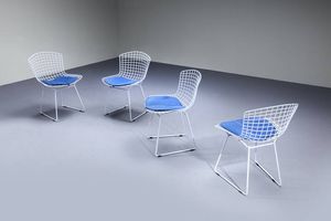 HARRY BERTOIA : Quattro sedie mod. 420C  - Asta Design - Associazione Nazionale - Case d'Asta italiane