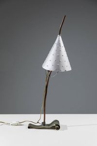 TONI CORDERO - Lampada da tavolo in metallo. Anni '70 h cm 71