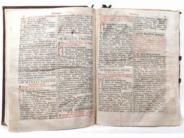 Missale Romanum ex decreto Sacrosancti Concilii Tridentini restitutum  - Asta Libri Antichi e Libri d'Arte - Associazione Nazionale - Case d'Asta italiane