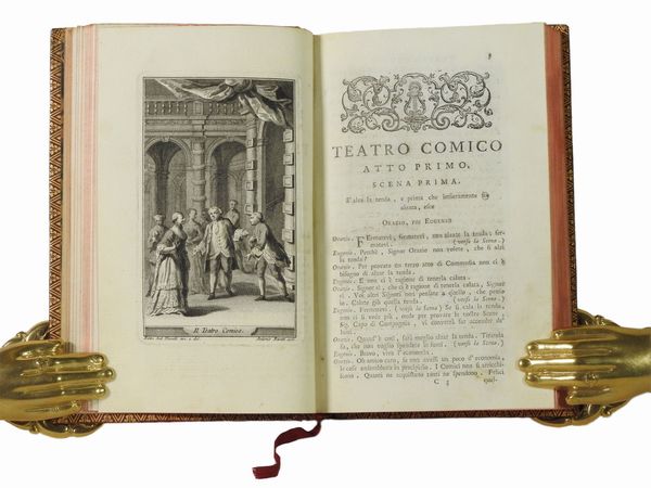 Carlo Goldoni : Delle commedie di Carlo Goldini avvocato veneto - Delli componimenti diversi  - Asta Libri Antichi e Libri d'Arte - Associazione Nazionale - Case d'Asta italiane