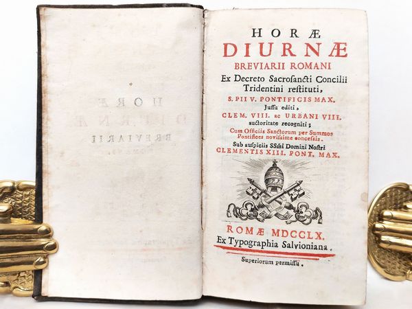 Breviarium romanum  ex decreto sacrosancti Concilii Tridentini restitutum  - Asta Libri Antichi e Libri d'Arte - Associazione Nazionale - Case d'Asta italiane
