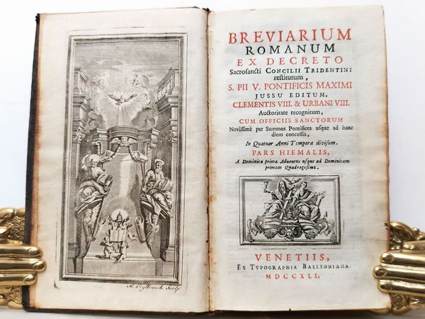 Breviarium romanum  ex decreto sacrosancti Concilii Tridentini restitutum  - Asta Libri Antichi e Libri d'Arte - Associazione Nazionale - Case d'Asta italiane