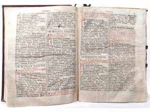 Missale Romanum ex decreto Sacrosancti Concilii Tridentini restitutum  - Asta Libri Antichi e Libri d'Arte - Associazione Nazionale - Case d'Asta italiane