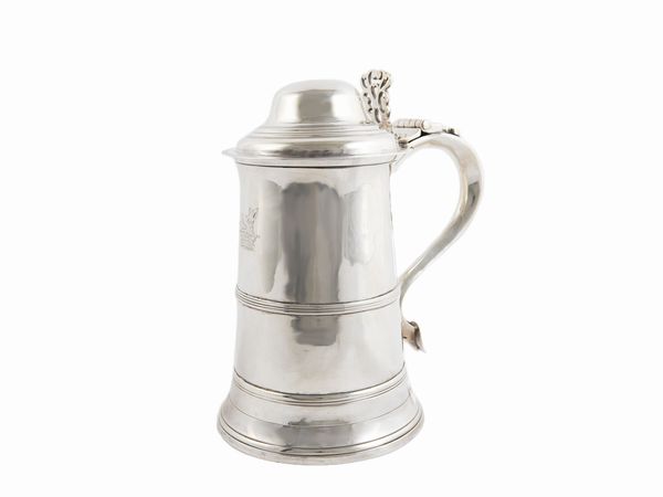 Grande tankard in argento, Londra 1802  - Asta L'Arte di Arredare - Associazione Nazionale - Case d'Asta italiane