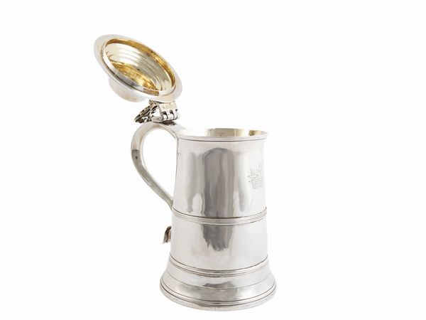 Grande tankard in argento, Londra 1802  - Asta L'Arte di Arredare - Associazione Nazionale - Case d'Asta italiane