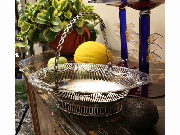 Cestino ovale in argento  - Asta L'Arte di Arredare - Associazione Nazionale - Case d'Asta italiane