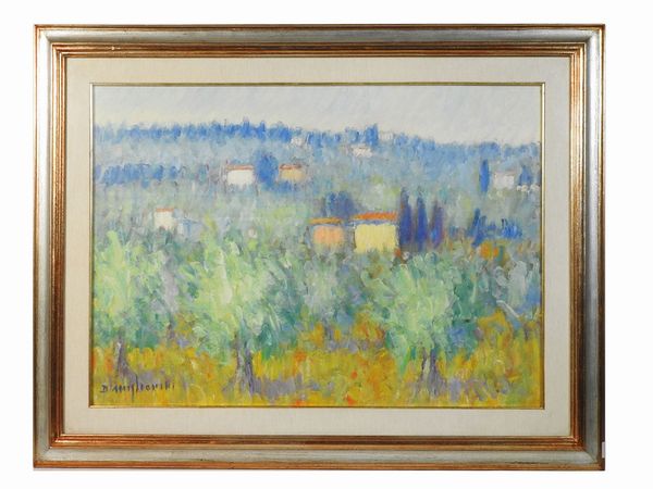 Dino Migliorini : Paesaggio toscano  - Asta L'Arte di Arredare - Associazione Nazionale - Case d'Asta italiane