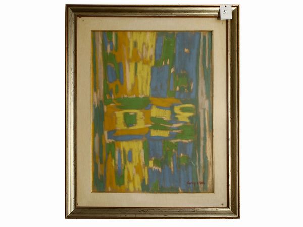 ANTONIO CORPORA : Composizione 1968  - Asta L'Arte di Arredare - Associazione Nazionale - Case d'Asta italiane