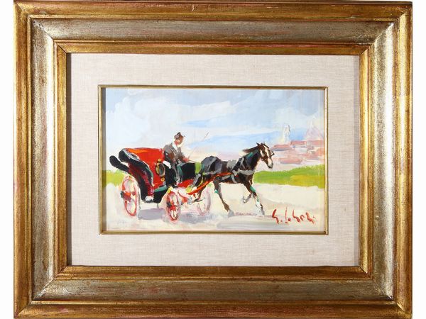 Gino Paolo Gori : Al Piazzale Michelangiolo  - Asta L'Arte di Arredare - Associazione Nazionale - Case d'Asta italiane