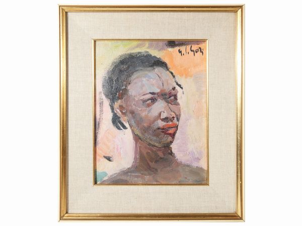 Gino Paolo Gori : Ritratto di ragazza  - Asta L'Arte di Arredare - Associazione Nazionale - Case d'Asta italiane