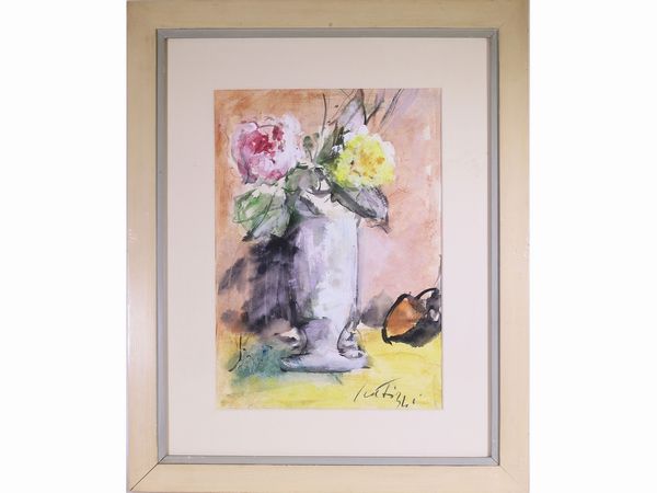 Sergio Scatizzi : Vaso di fiori  - Asta L'Arte di Arredare - Associazione Nazionale - Case d'Asta italiane