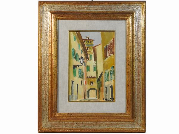 Rodolfo Marma : Vicolo dei Ricasoli 1973  - Asta L'Arte di Arredare - Associazione Nazionale - Case d'Asta italiane