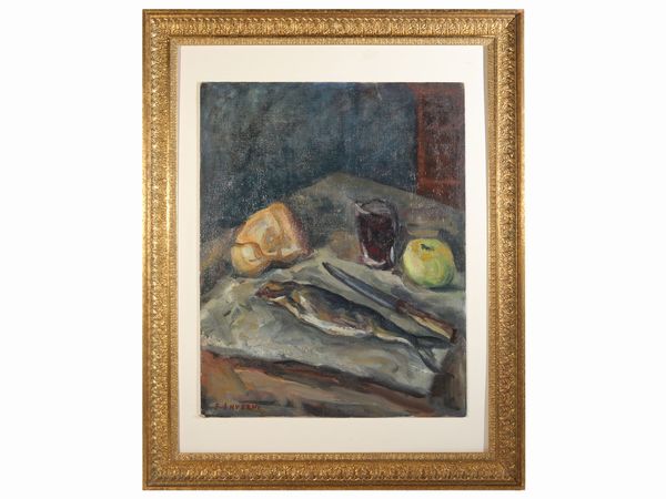 Francesco Inverni : Natura morta  - Asta L'Arte di Arredare - Associazione Nazionale - Case d'Asta italiane
