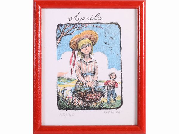 Lotto di cartoline e litografie: Alberto Fremura, Antonio Possenti e Fernando Botero  - Asta L'Arte di Arredare - Associazione Nazionale - Case d'Asta italiane