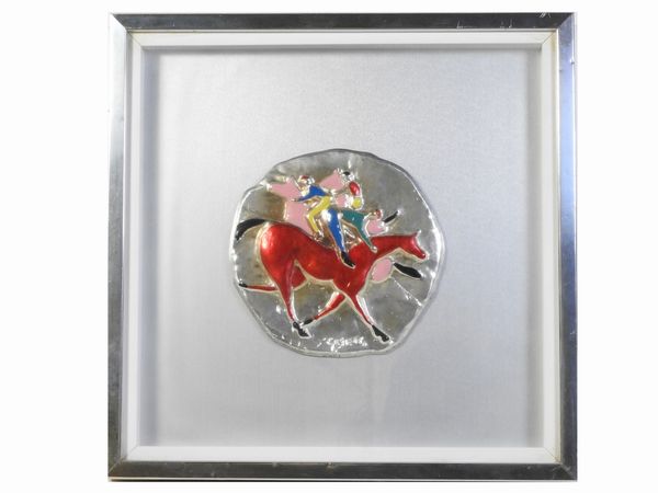 GIUSEPPE CESETTI : Buoi maremmani - Tre fantini a cavallo  - Asta L'Arte di Arredare - Associazione Nazionale - Case d'Asta italiane