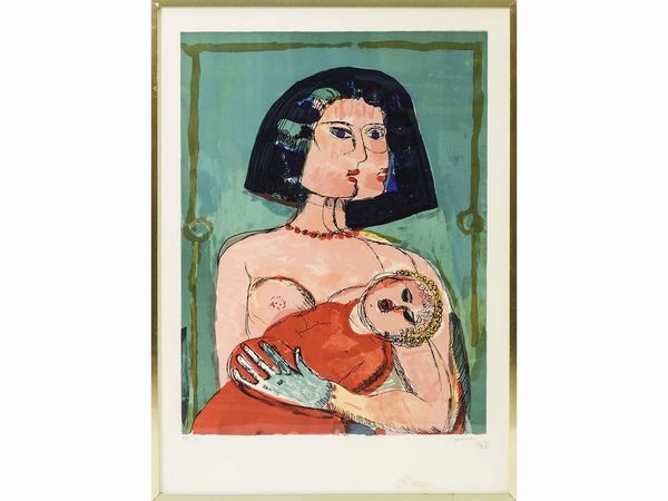 Bruno Cassinari : Maternit�  - Asta L'Arte di Arredare - Associazione Nazionale - Case d'Asta italiane